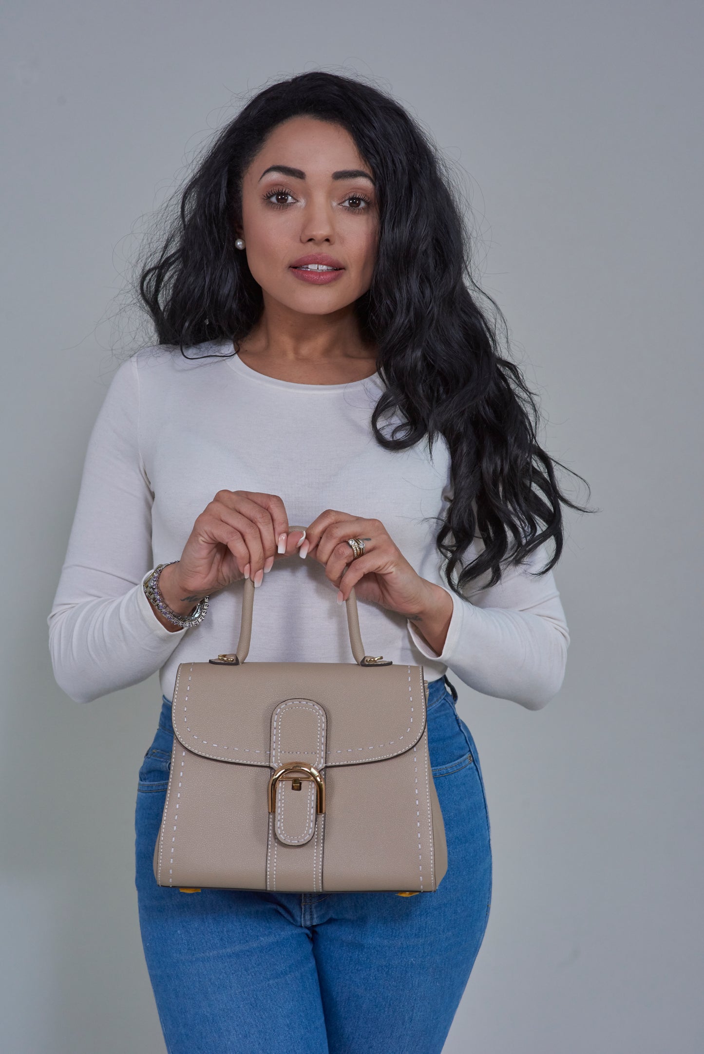 Skye Contrast Stitch Handbag