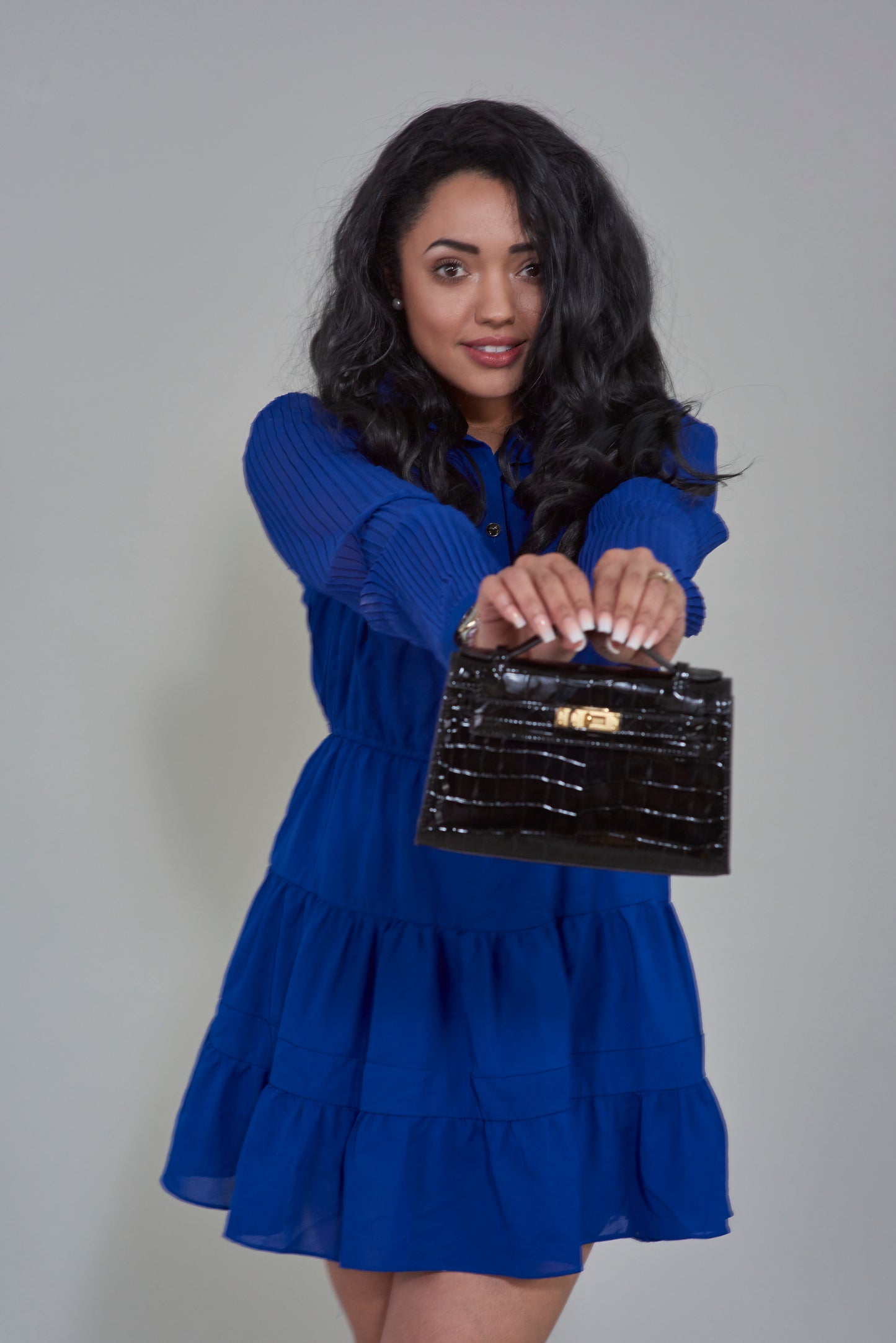 Ava Croc Clutch Handbag