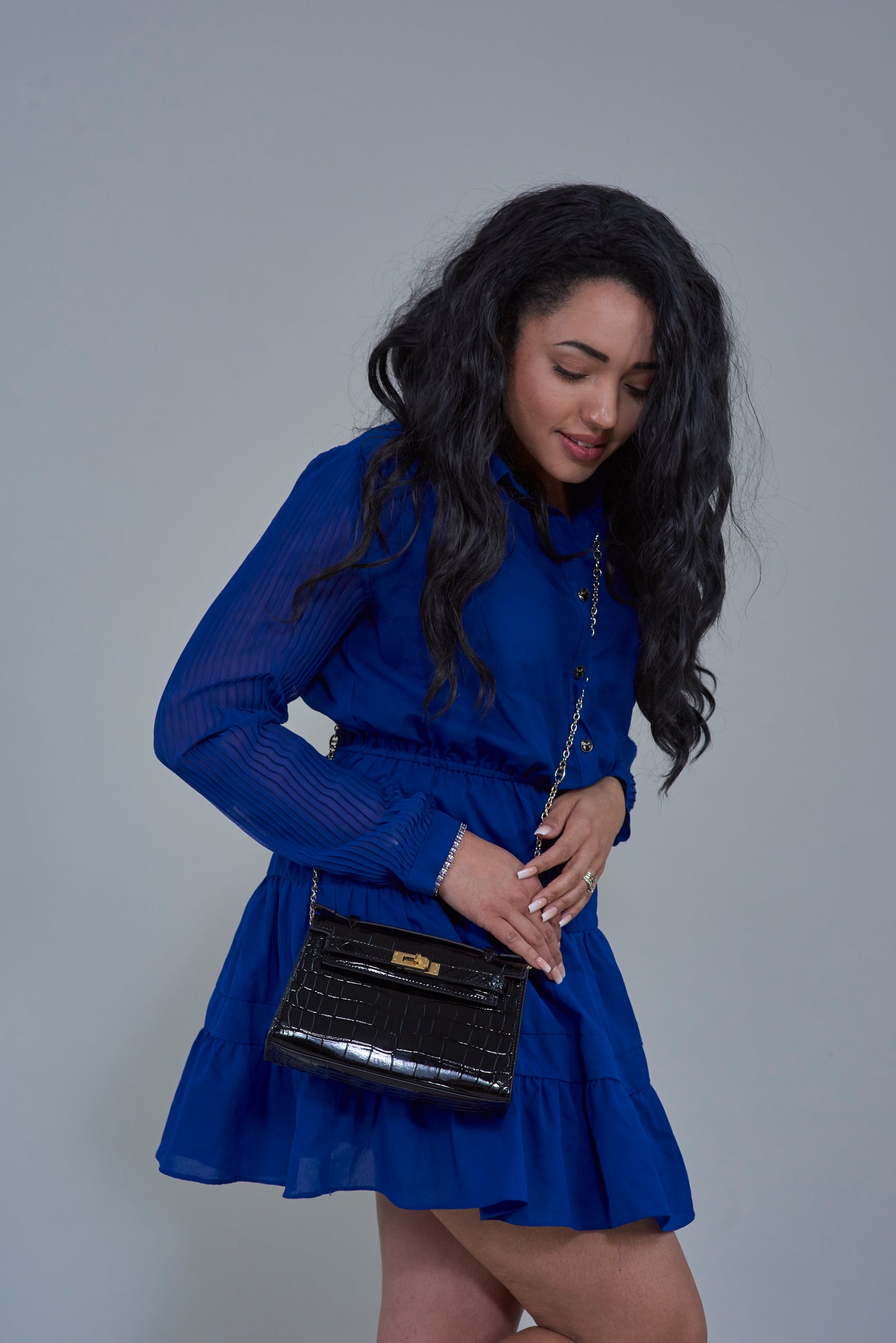 Ava Croc Clutch Handbag