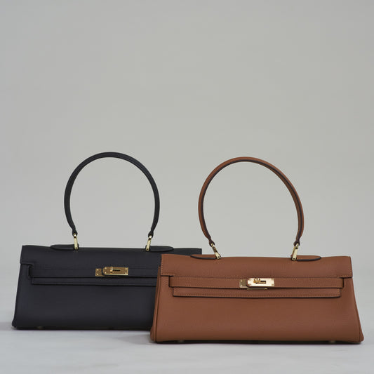 Ava Leather Barrel Handbag