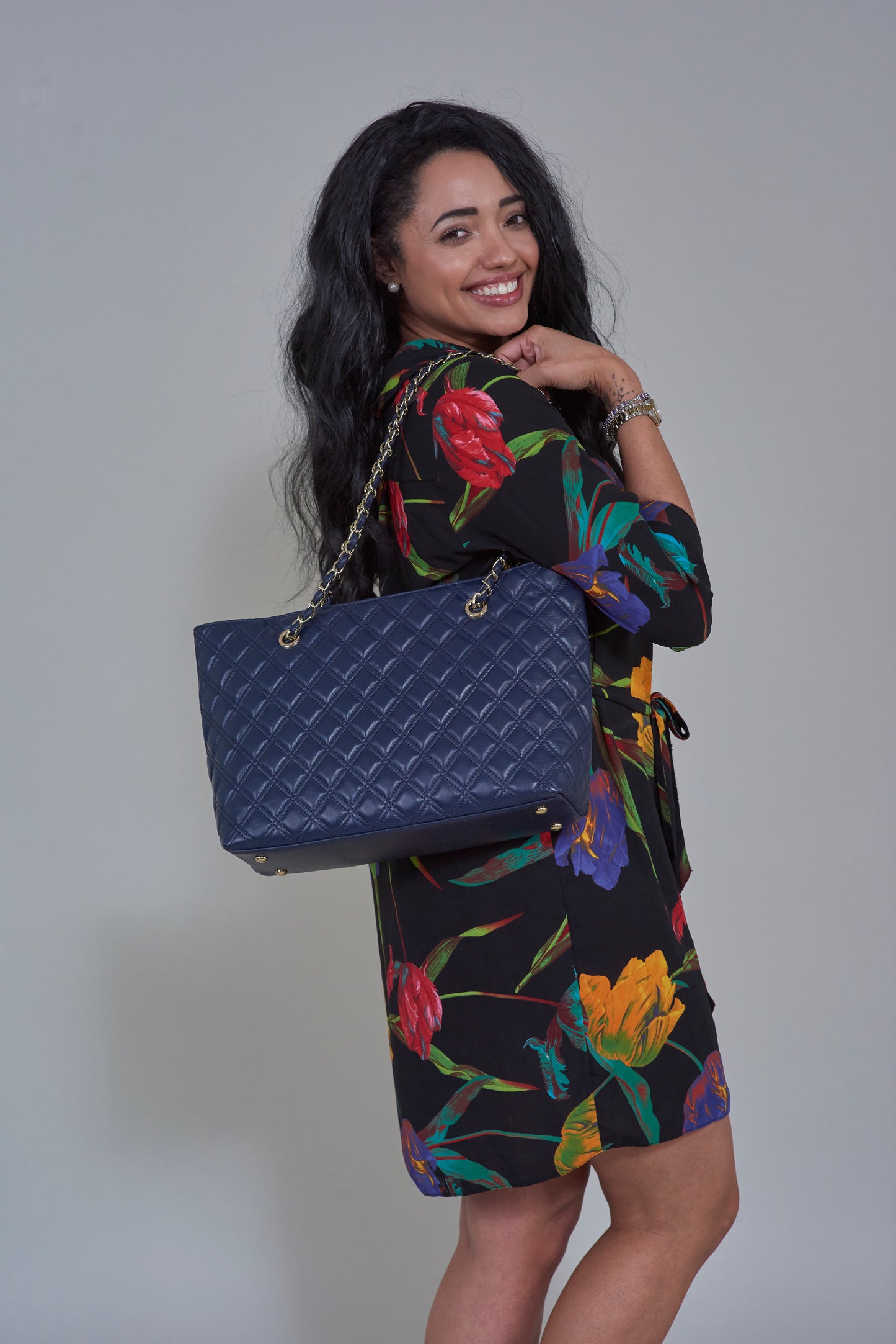 Zoe Diamond Rope Twist Tote