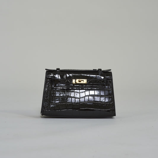 Ava Croc Clutch Handbag