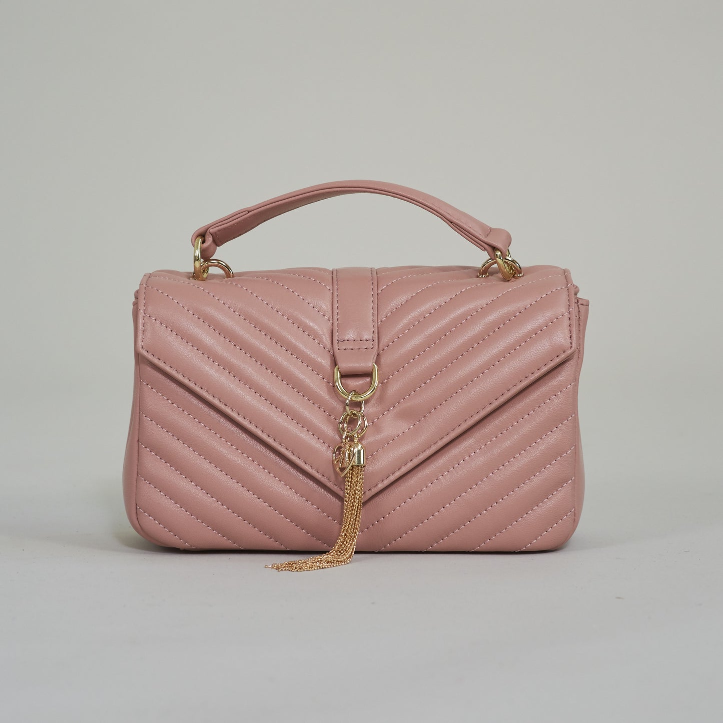 Iris Chevron Purse - Dusty Pink