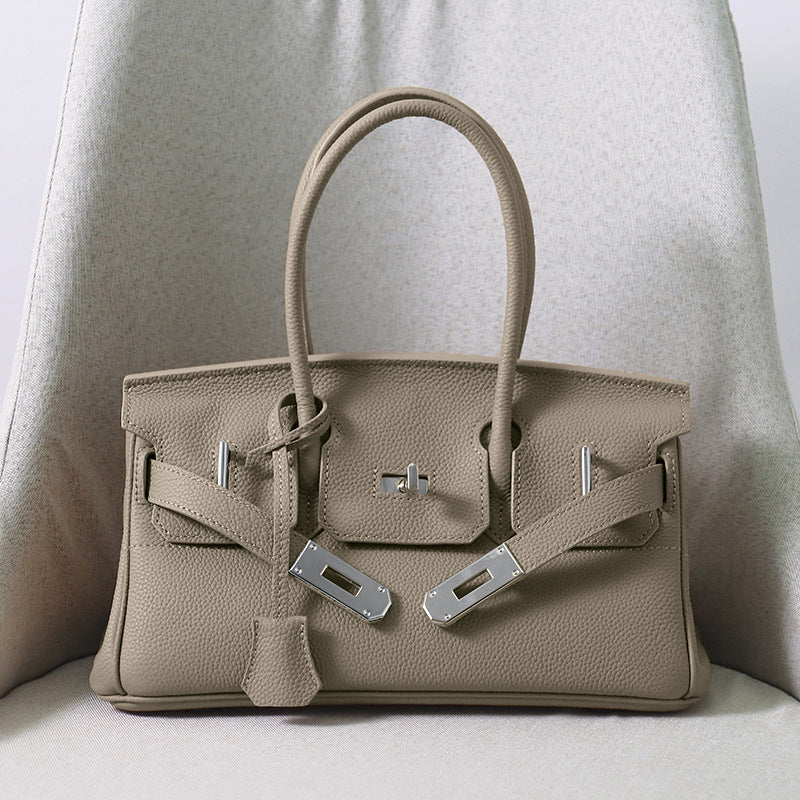 Erin Leather Barrel Handbag
