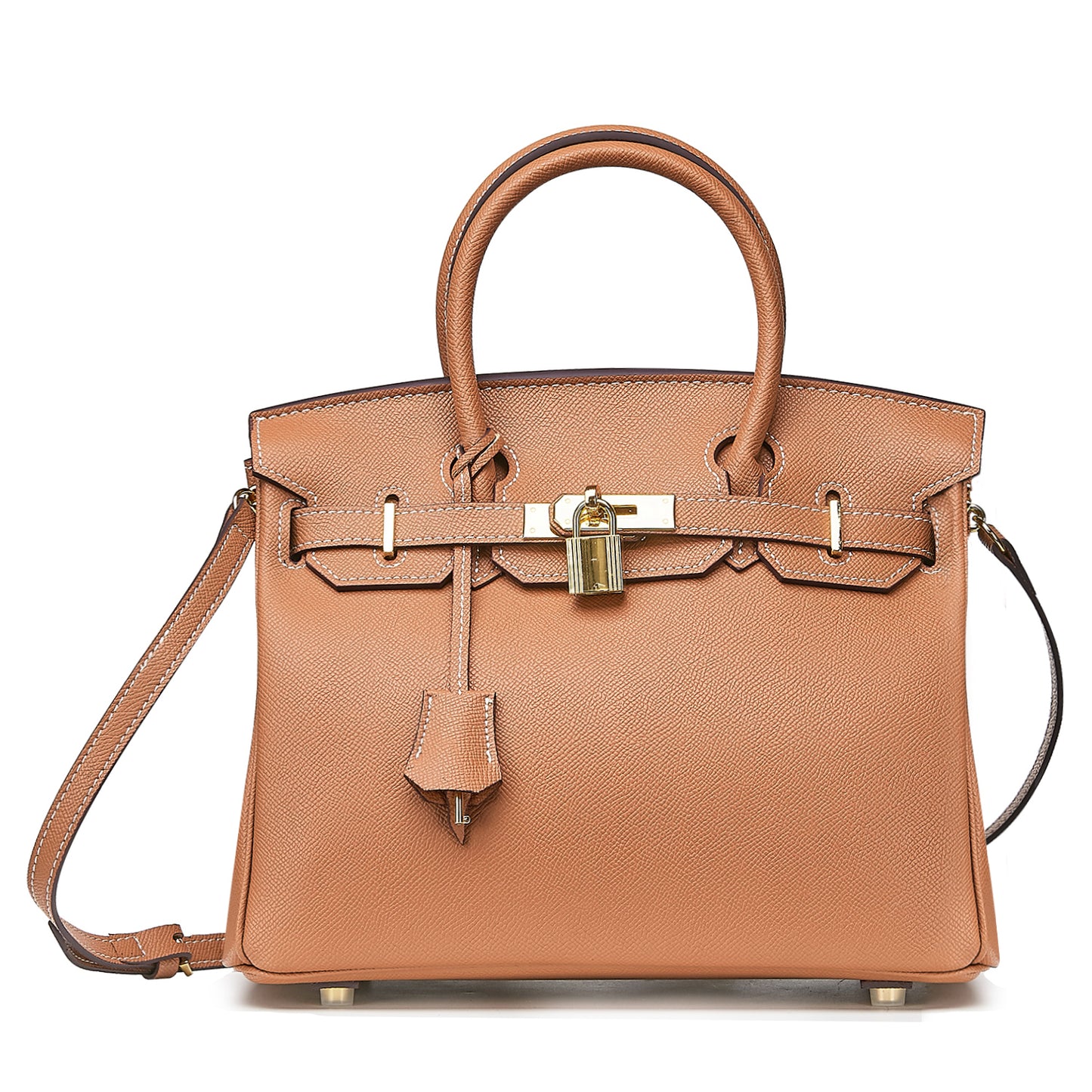 Erin Epsom Handbag - Gold 25cm & 30cm