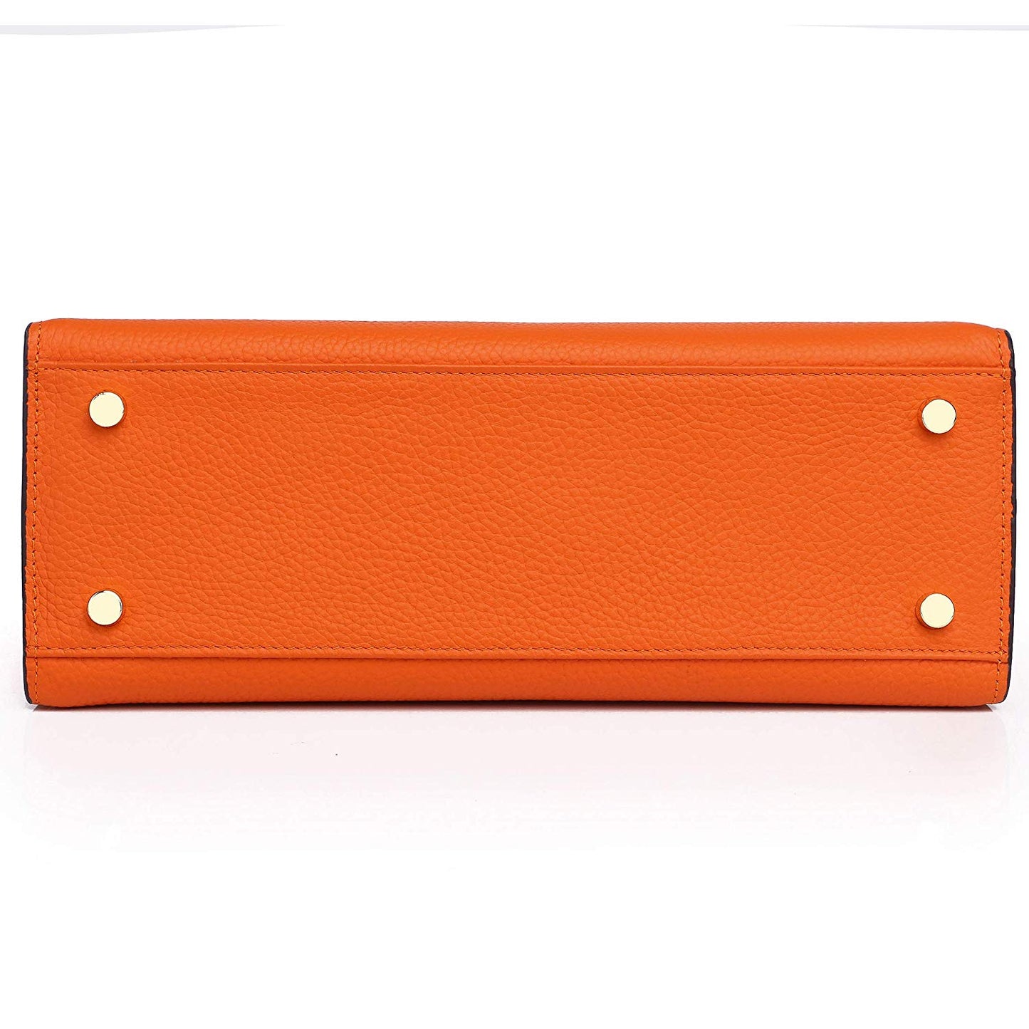 Ava Leather Padlock Handbag - Gold Hardware 32 cm