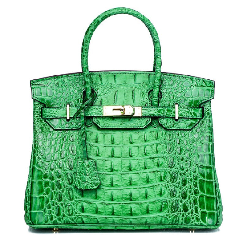Haden Dual Tone Croc Embossed Leather Handbag - Gold 30 cm & 35 cm