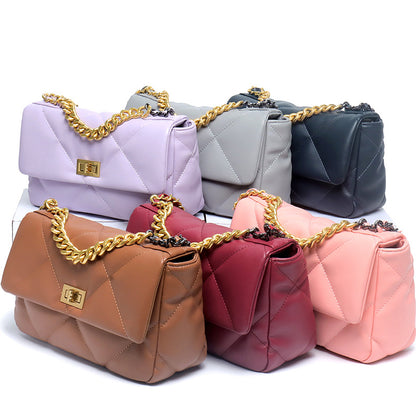 Annie Quilt Handbag - Gold
