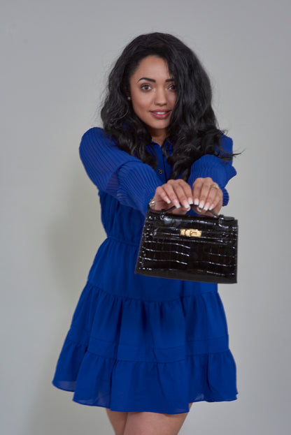 Ava Croc Clutch Handbag