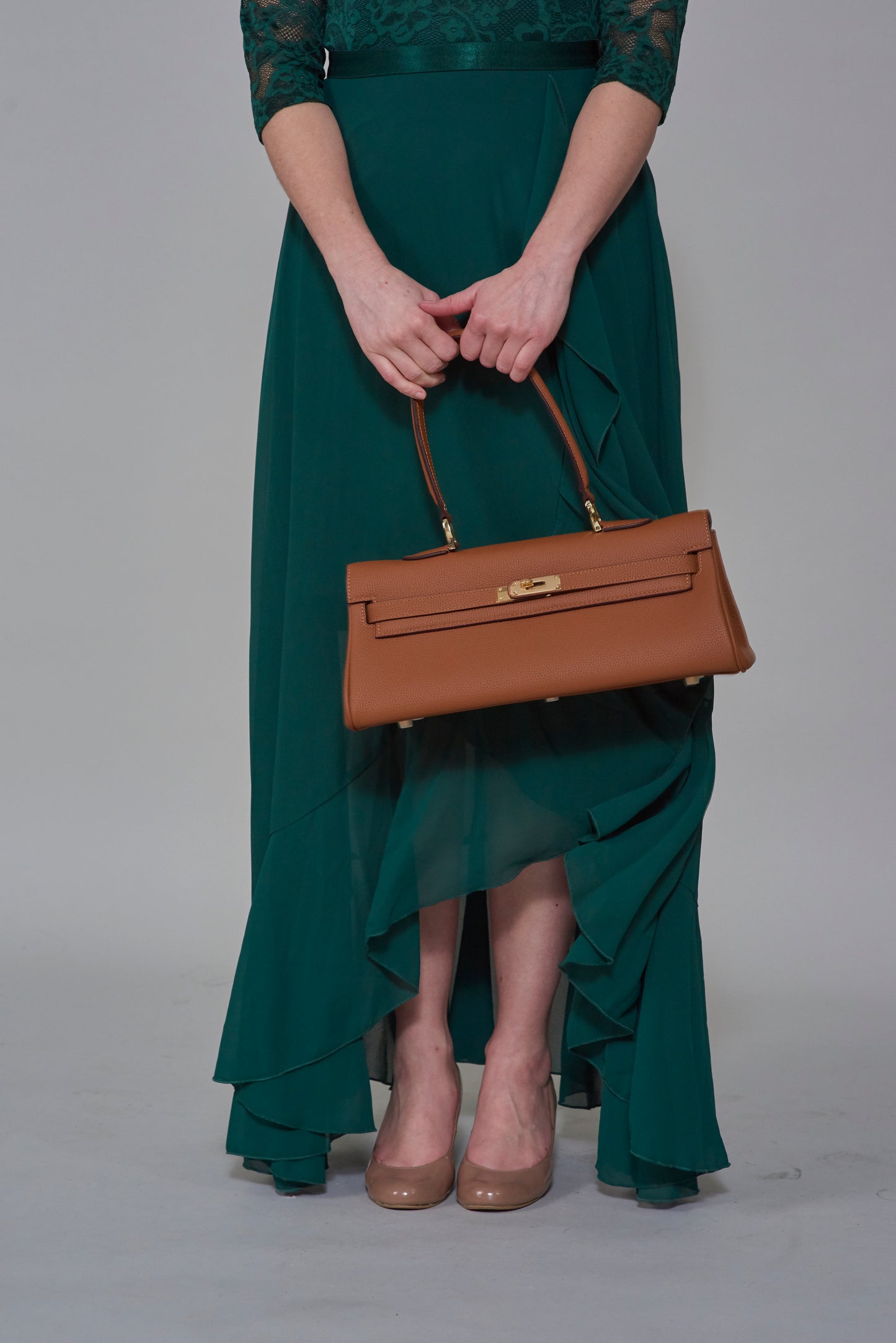 Ava Leather Barrel Handbag