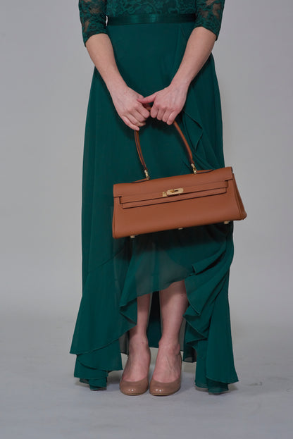 Ava Leather Barrel Handbag