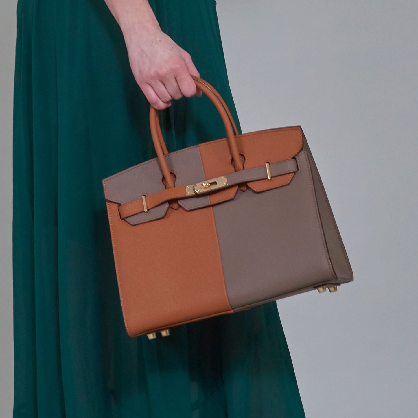 Erin Checked Padlock Handbag