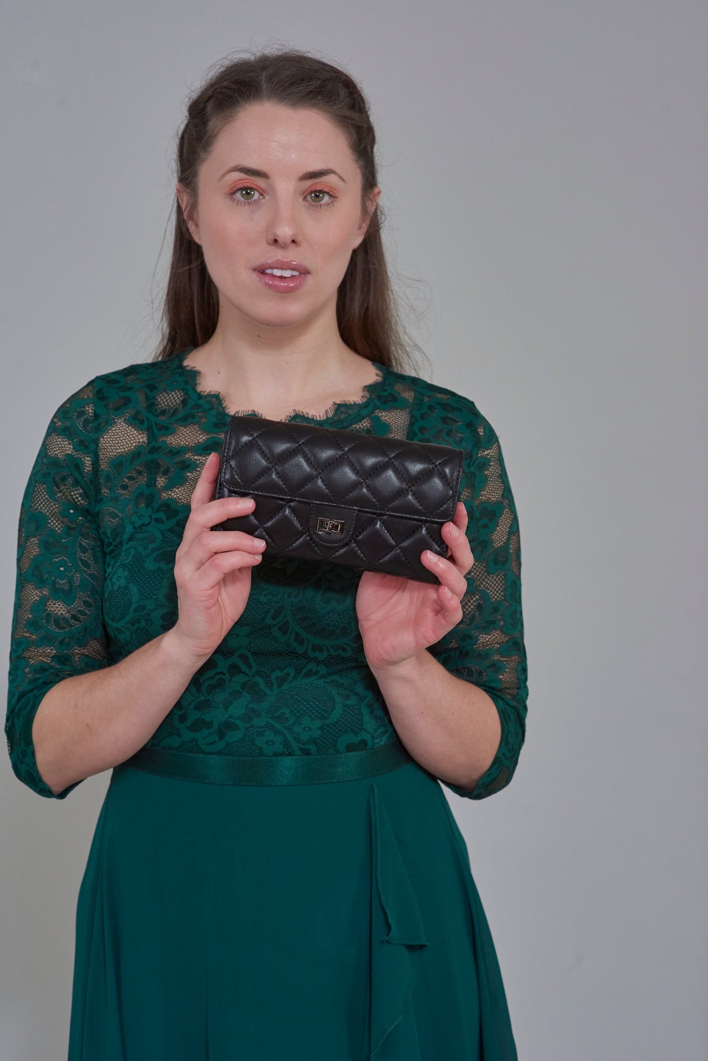 Celia Diamond Quilt Clutch