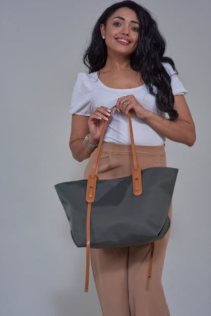 Gia Contrast Carryall Tote