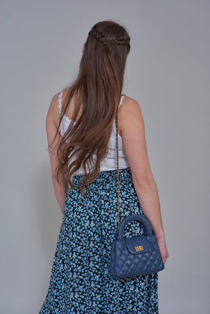 Wren Diamond Quilt Top Handle Purse