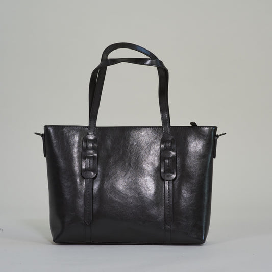 Sienna Leather Clasp Tote