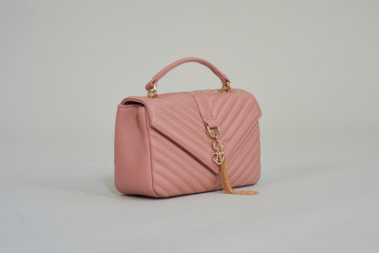 Iris Chevron Purse - Dusty Pink