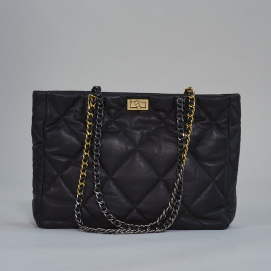 Sylvie Diamond Quilt Twist-Lock Tote