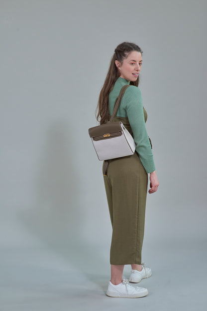 Jasmine Canvas and Leather Backpack