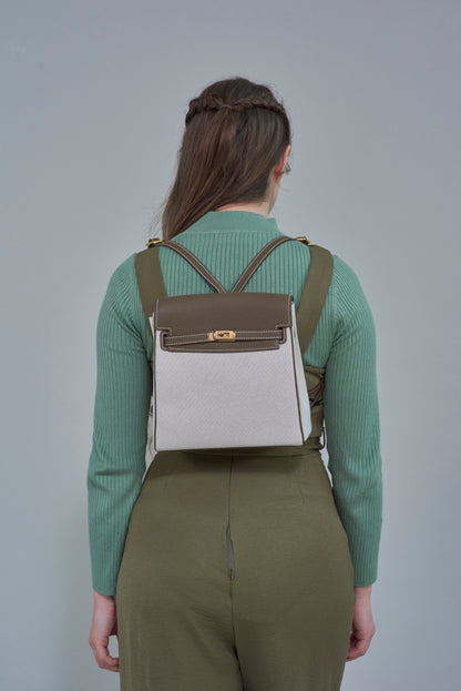 Jasmine Canvas and Leather Backpack
