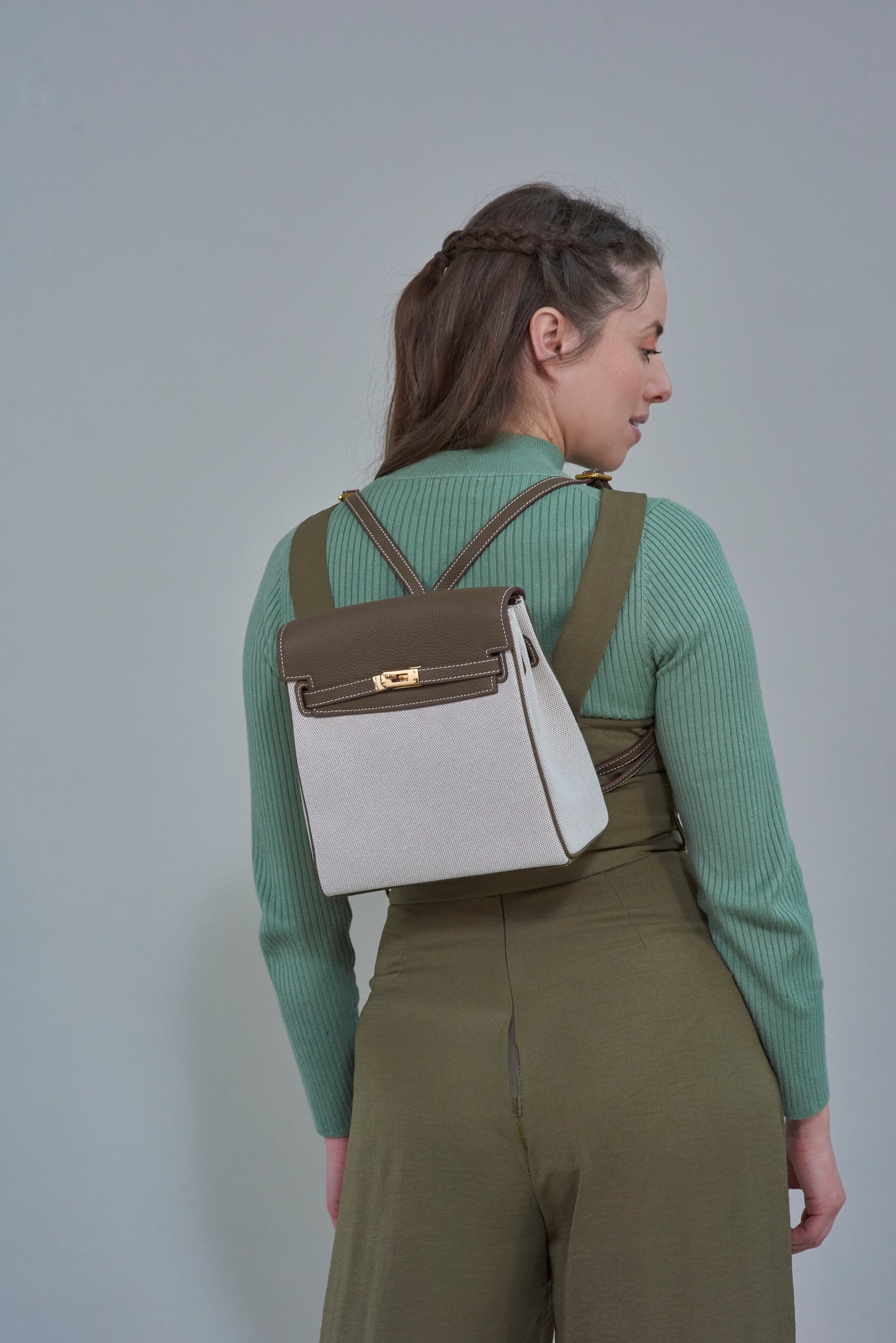 Jasmine Canvas and Leather Backpack