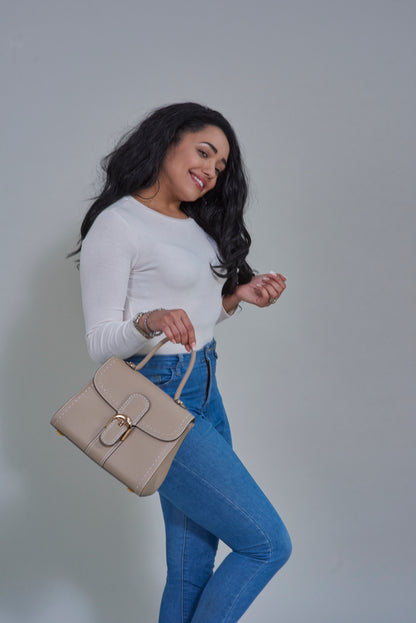 Skye Contrast Stitch Handbag