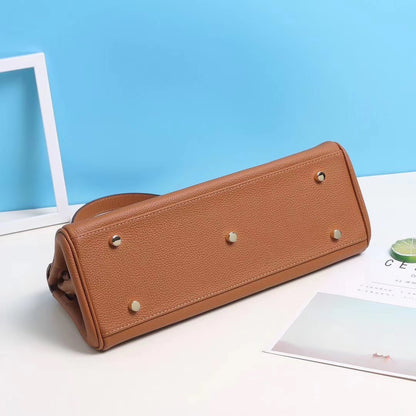 Ava Leather Barrel Handbag