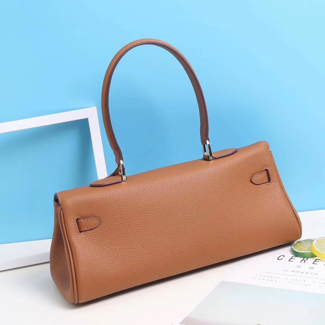 Ava Leather Barrel Handbag