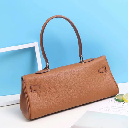 Ava Leather Barrel Handbag