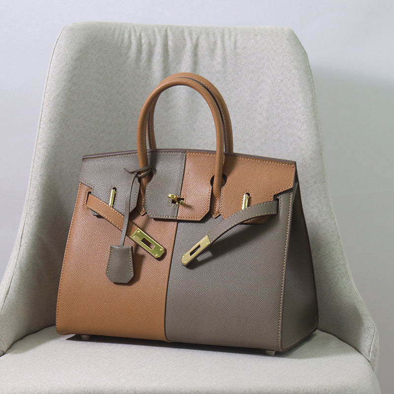 Erin Checked Padlock Handbag
