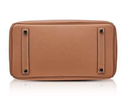 Erin Epsom Handbag - Gold 25cm & 30cm