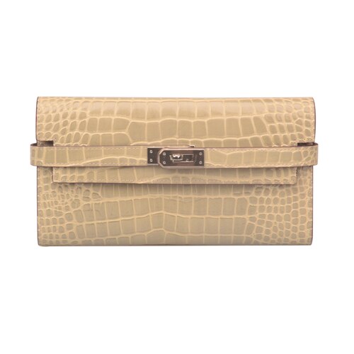 Adlynn Leather Wallet - Croc