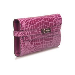 Adlynn Leather Wallet - Croc