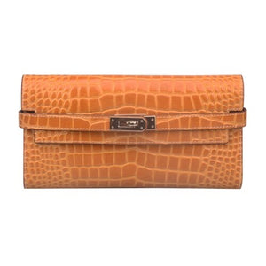 Adlynn Leather Wallet - Croc