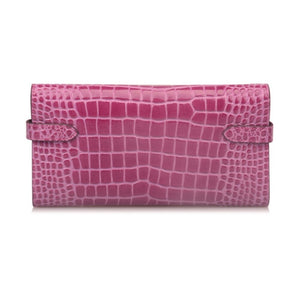 Adlynn Leather Wallet - Croc