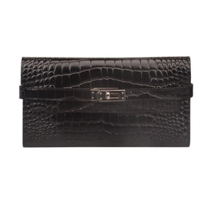 Adlynn Leather Wallet - Croc