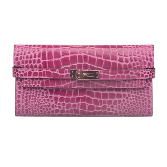 Adlynn Leather Wallet - Croc