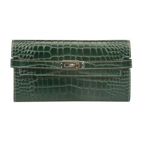 Adlynn Leather Wallet - Croc