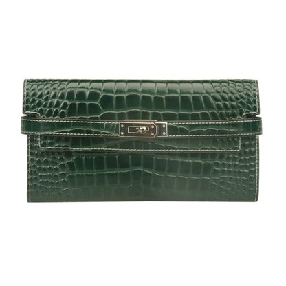 Adlynn Leather Wallet - Croc
