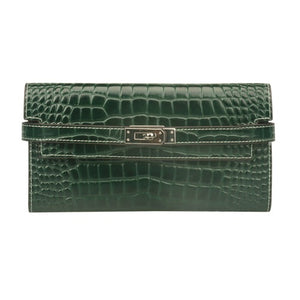 Adlynn Leather Wallet - Croc