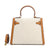 Ashley Canvas & Leather Padlock  Handbag - Gold Hardware 28cm