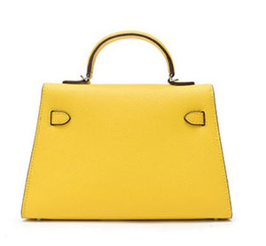 Ava Faux Leather Mini Handbag Yellow