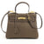 Ava Leather Padlock Handbag - Gold Hardware 28 cm