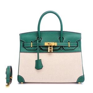 Chloe Canvas & Leather Padlock Handbag - 25 cm & 30 cm
