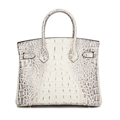 Haden Dual Tone Croc Embossed Leather Handbag - Gold 30 cm & 35 cm
