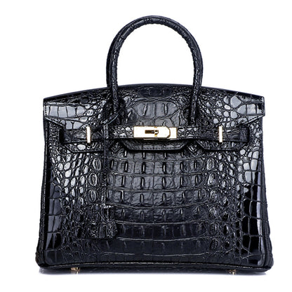 Haden Dual Tone Croc Embossed Leather Handbag - Gold 30 cm & 35 cm