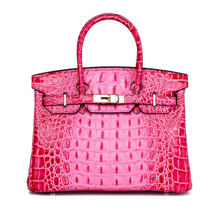 Haden Dual Tone Croc Embossed Leather Handbag - Gold 30 cm & 35 cm