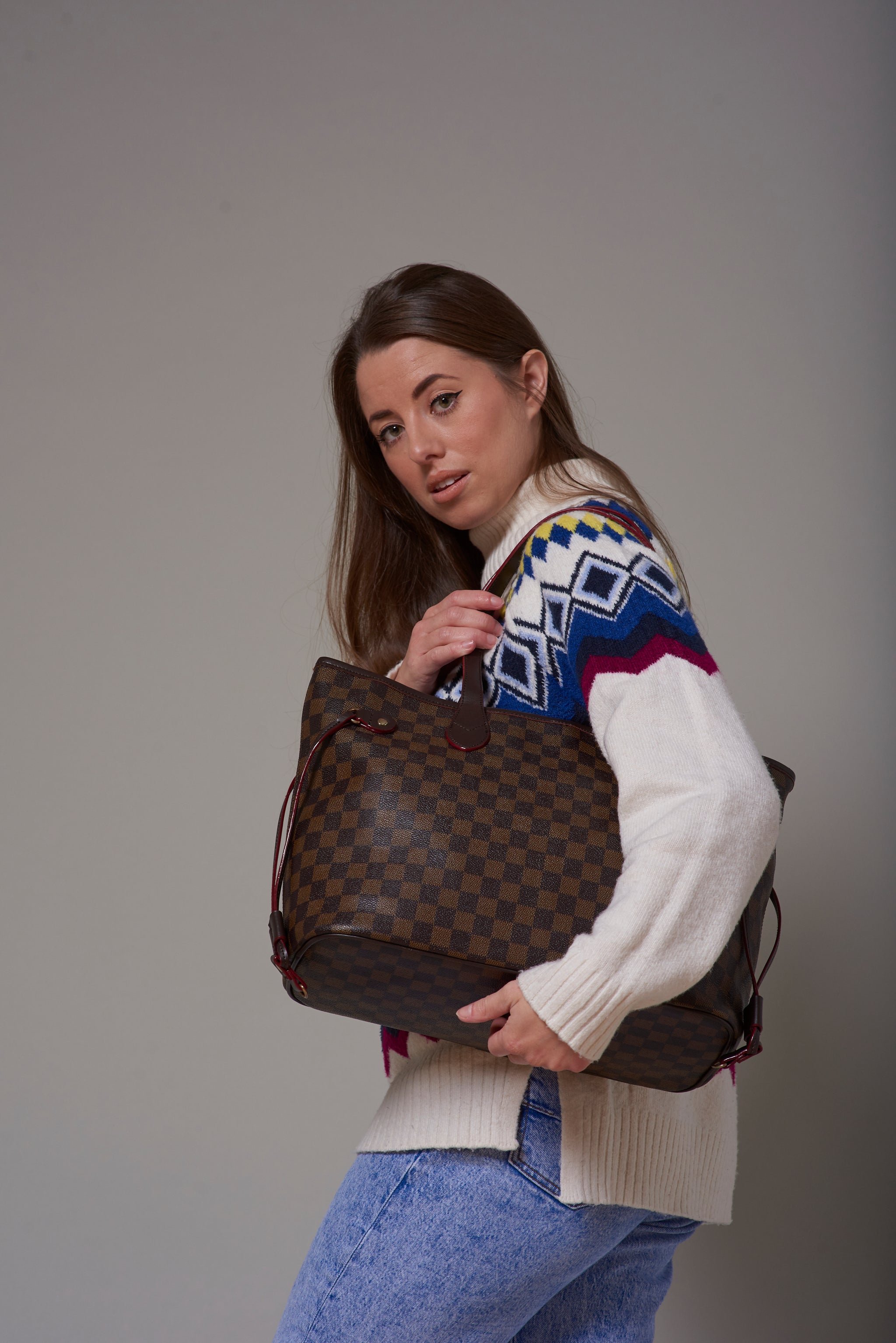 Louis Vuitton Tote Checkered Bags & Handbags for Women