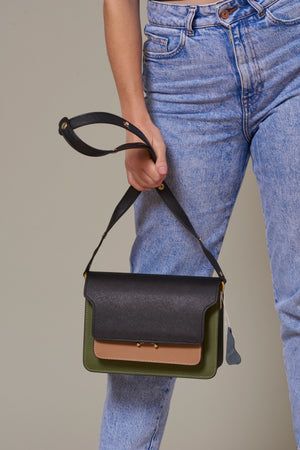 Nina Contrast Leather Bag