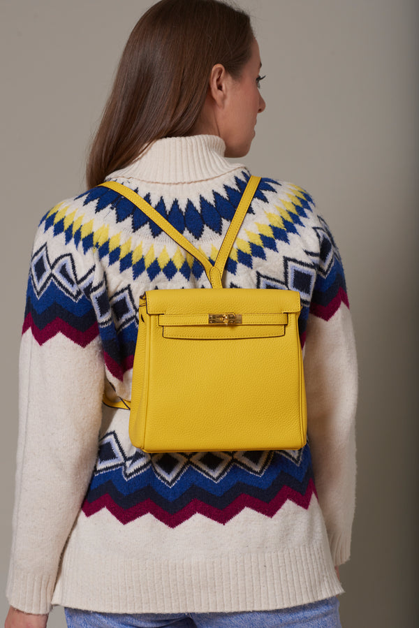 Jamie Leather Backpack Gold Hardware HandbagCrave UK